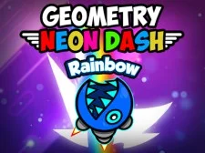 Geometría Neón Dash Arco Iris